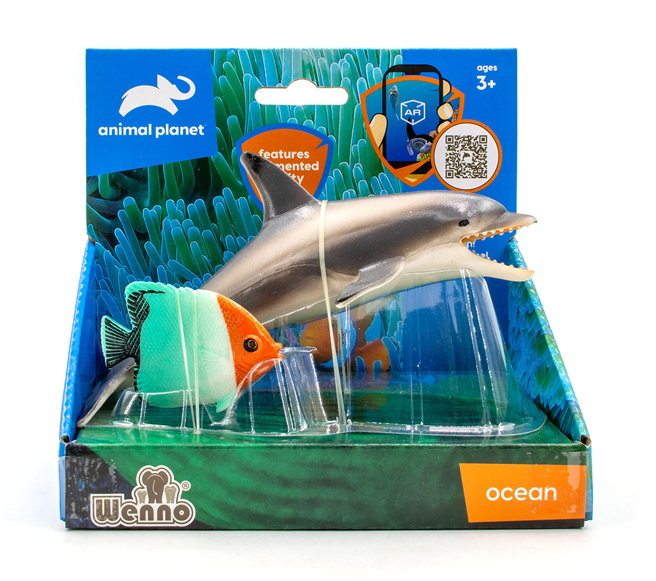 Animal Planet 2 Pcs Dolphin And Fish In Open Touch Box