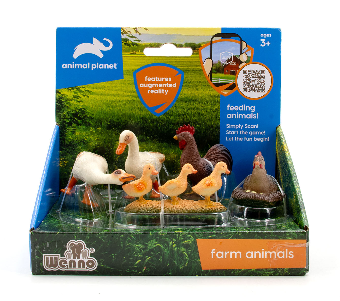 Animal Planet 5 Pcs Chickens And Ducks In Open Touch Box