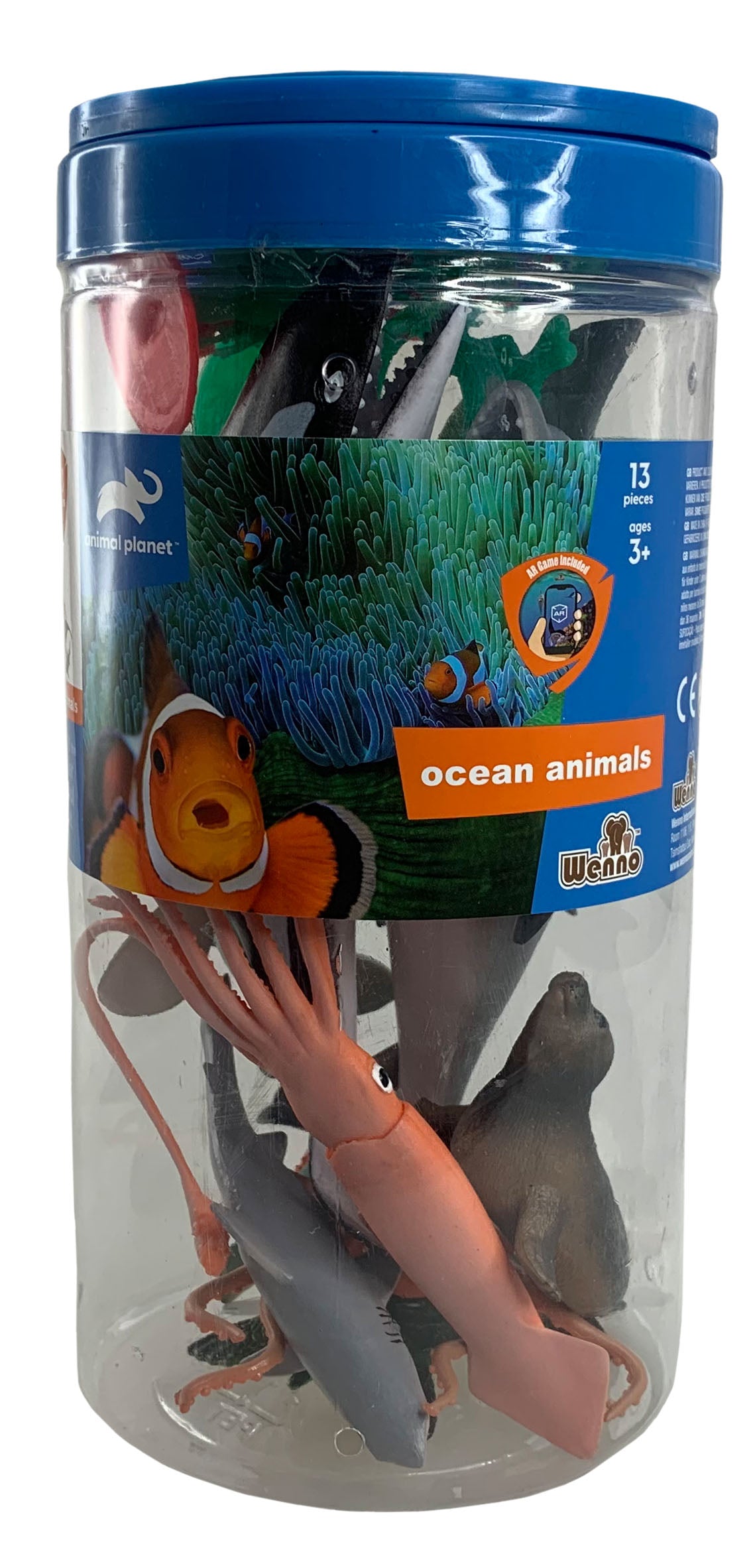 Animal Planet 13 Pcs Ocean Animal Playset In Bucket