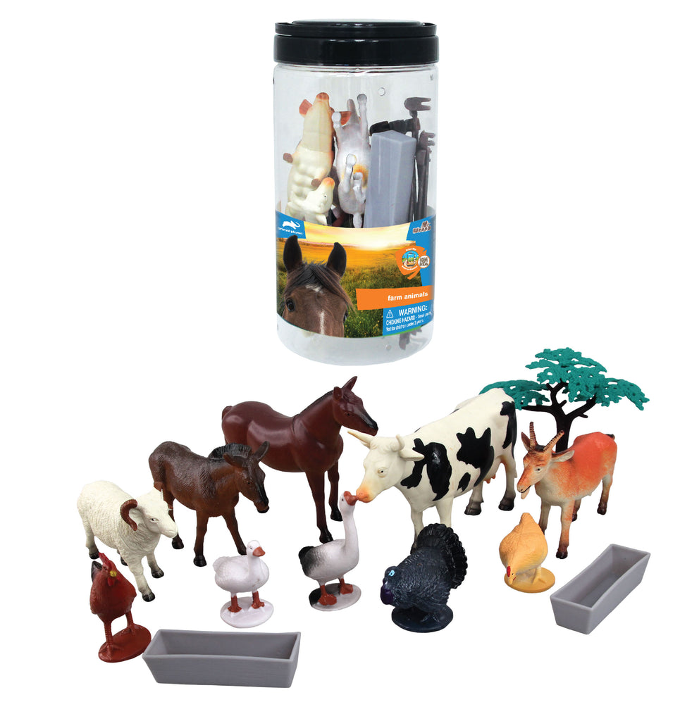 Animal Planet 13 Pcs Farm Animal Playset In Bucket