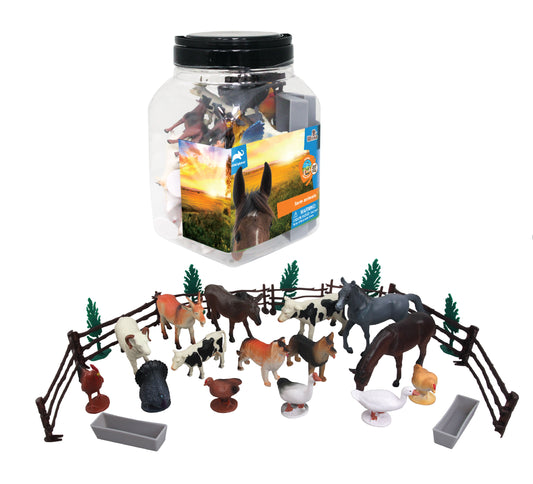Animal Planet 30 Pcs Farm Animal Playset In 32L Bucket