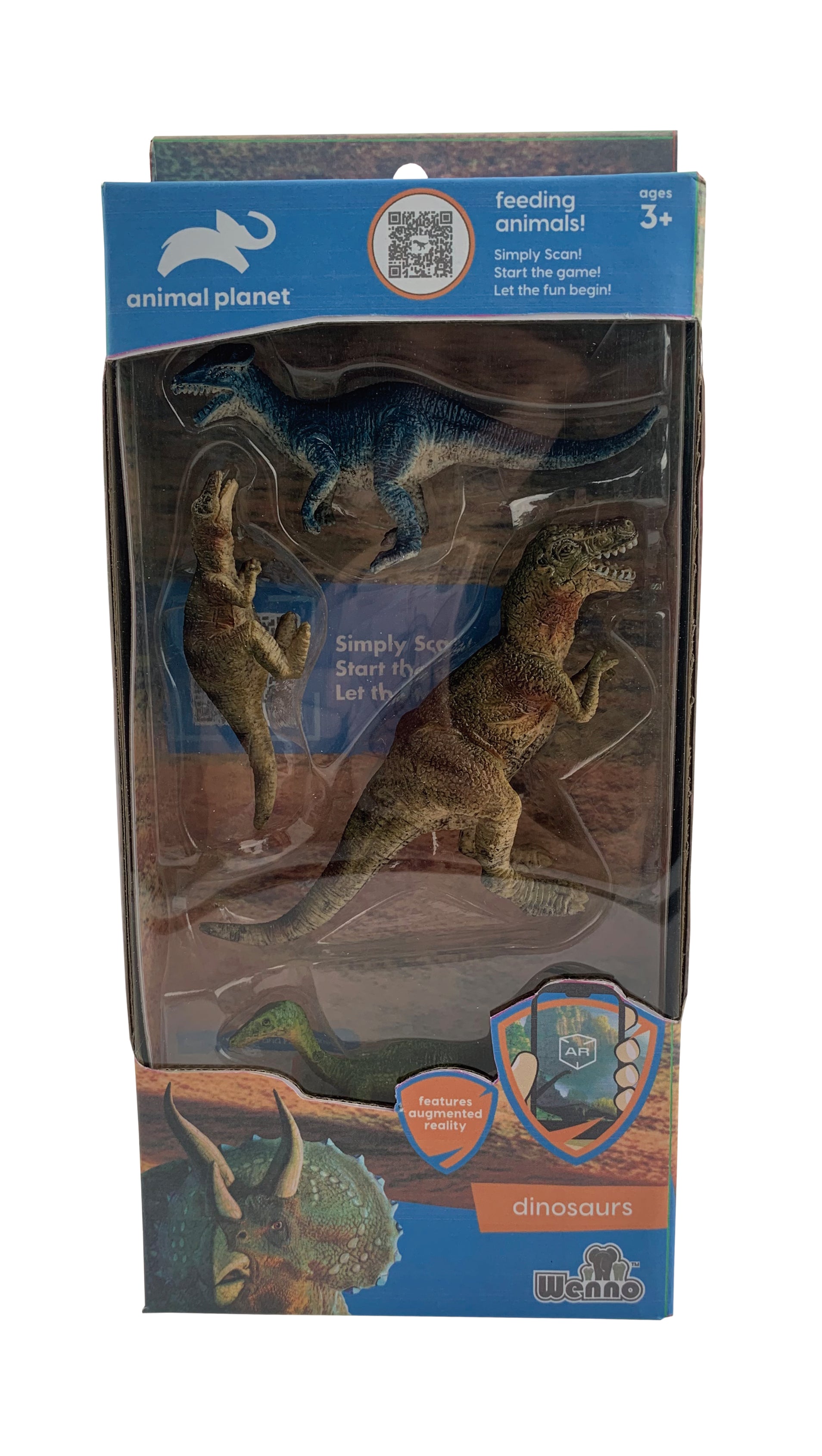 Animal Planet 4 Pcs Dinosaur In Window Box