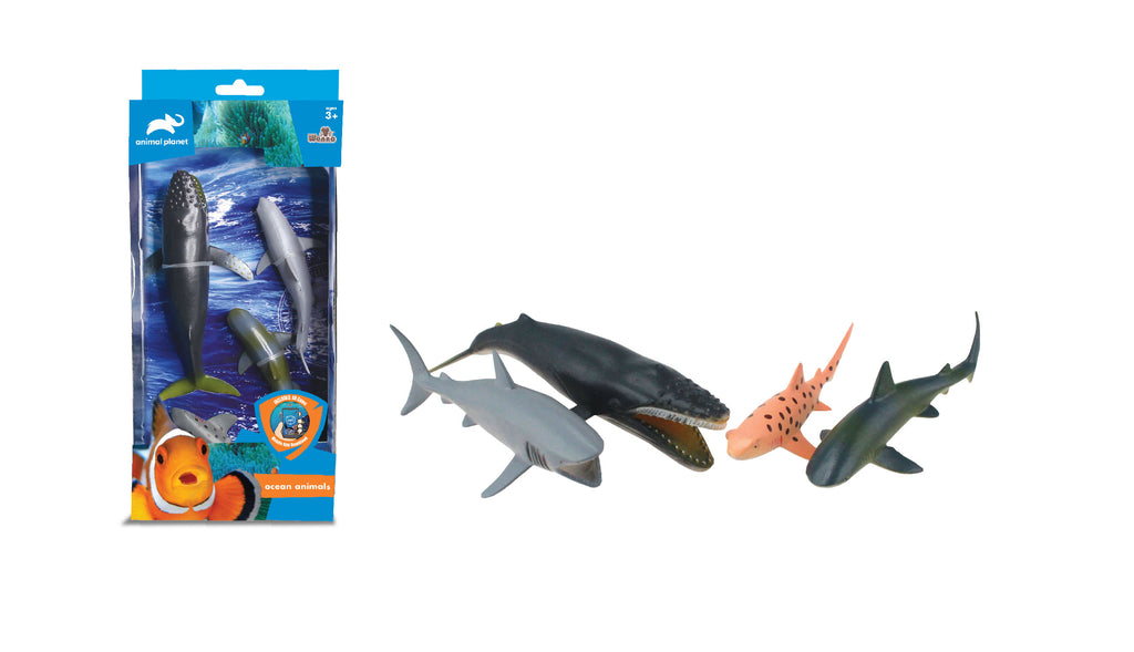 Animal Planet 4 Pcs Ocean Animal In Window Box