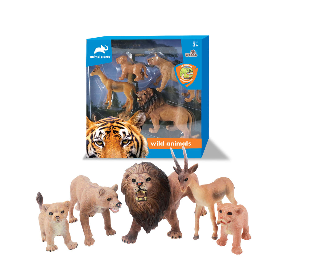 Animal Planet 5 Pcs Wild Animal In Window Box