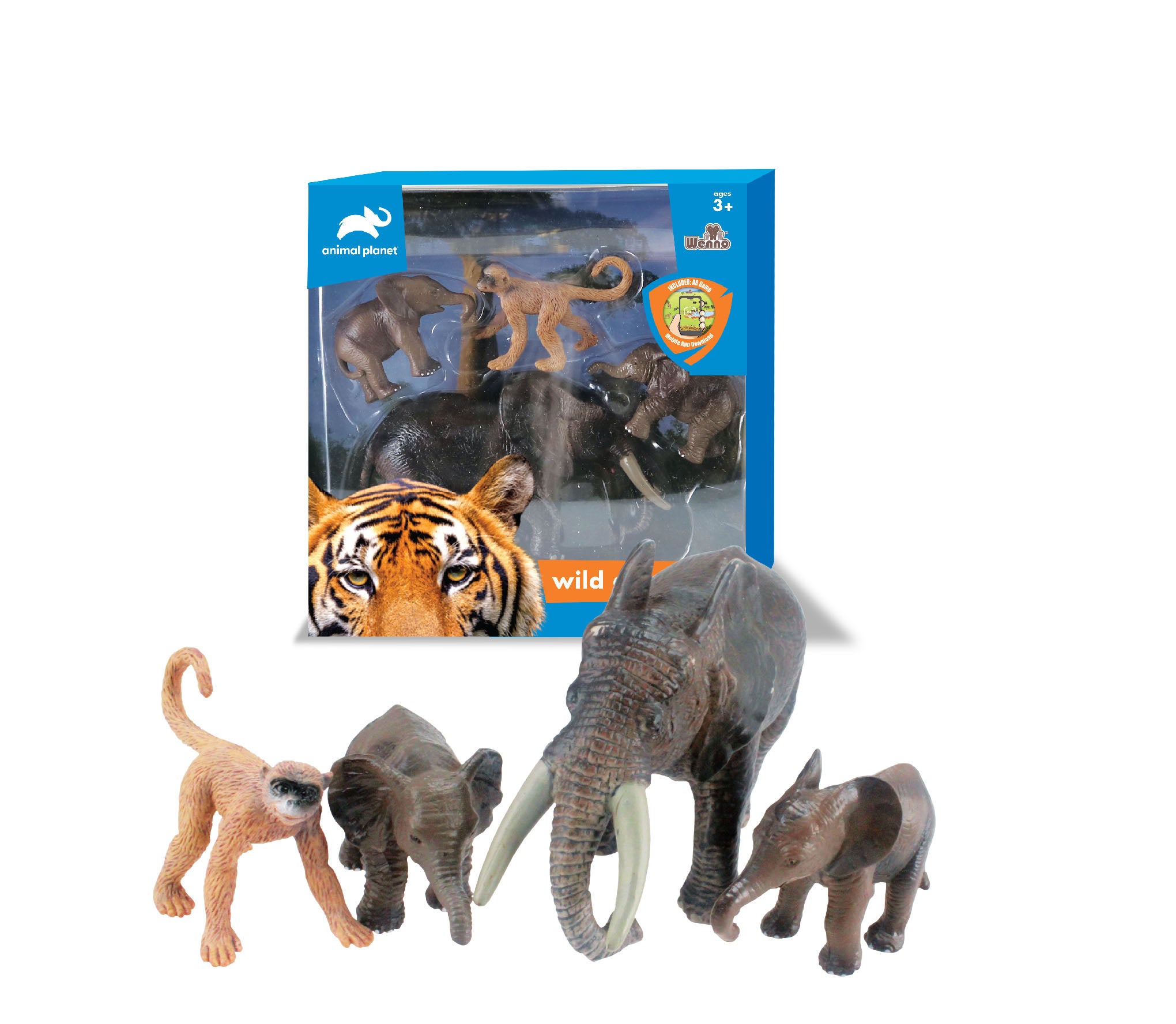 Animal Planet 4 Pcs Wild Animal In Window Box