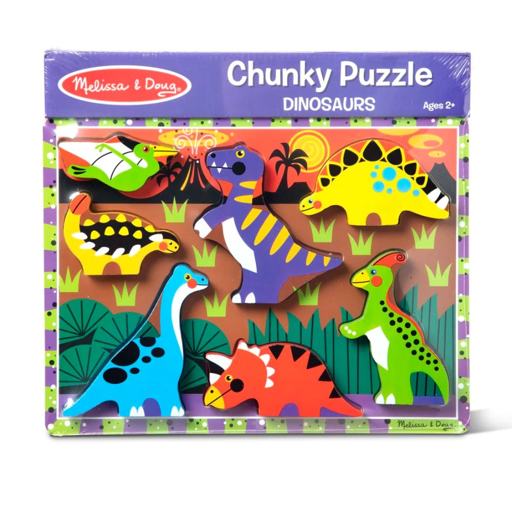 Melissa & Doug - Dinosaurs Chunky Puzzle - 7 Pieces