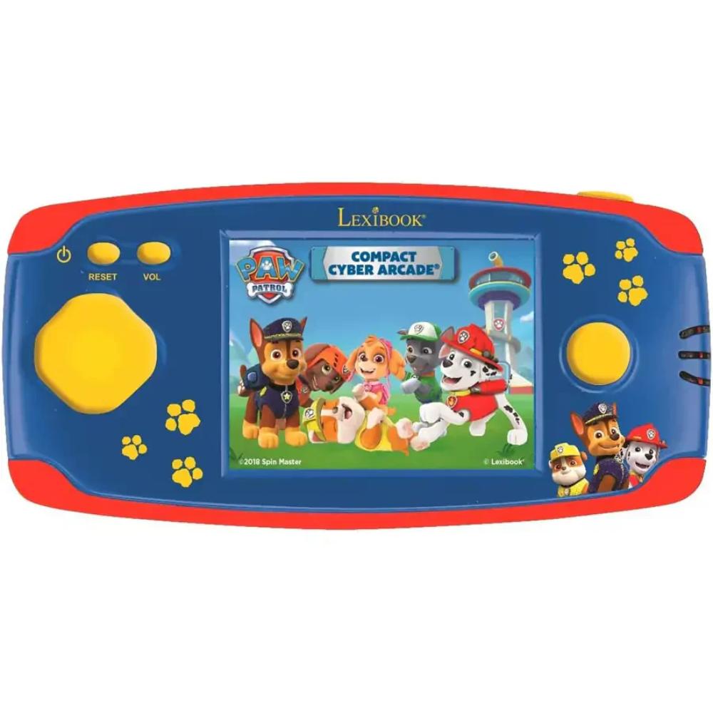 LEXIBOOK Paw Patrol Chase Compact Cyber Arcade Portable Console, 150 Gaming, LCD, Battery Operated, Red/Blue, JL2365PA-7