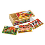 Melissa & Doug - Farm Animals Puzzles In A Box