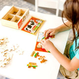 Melissa & Doug - Farm Animals Puzzles In A Box