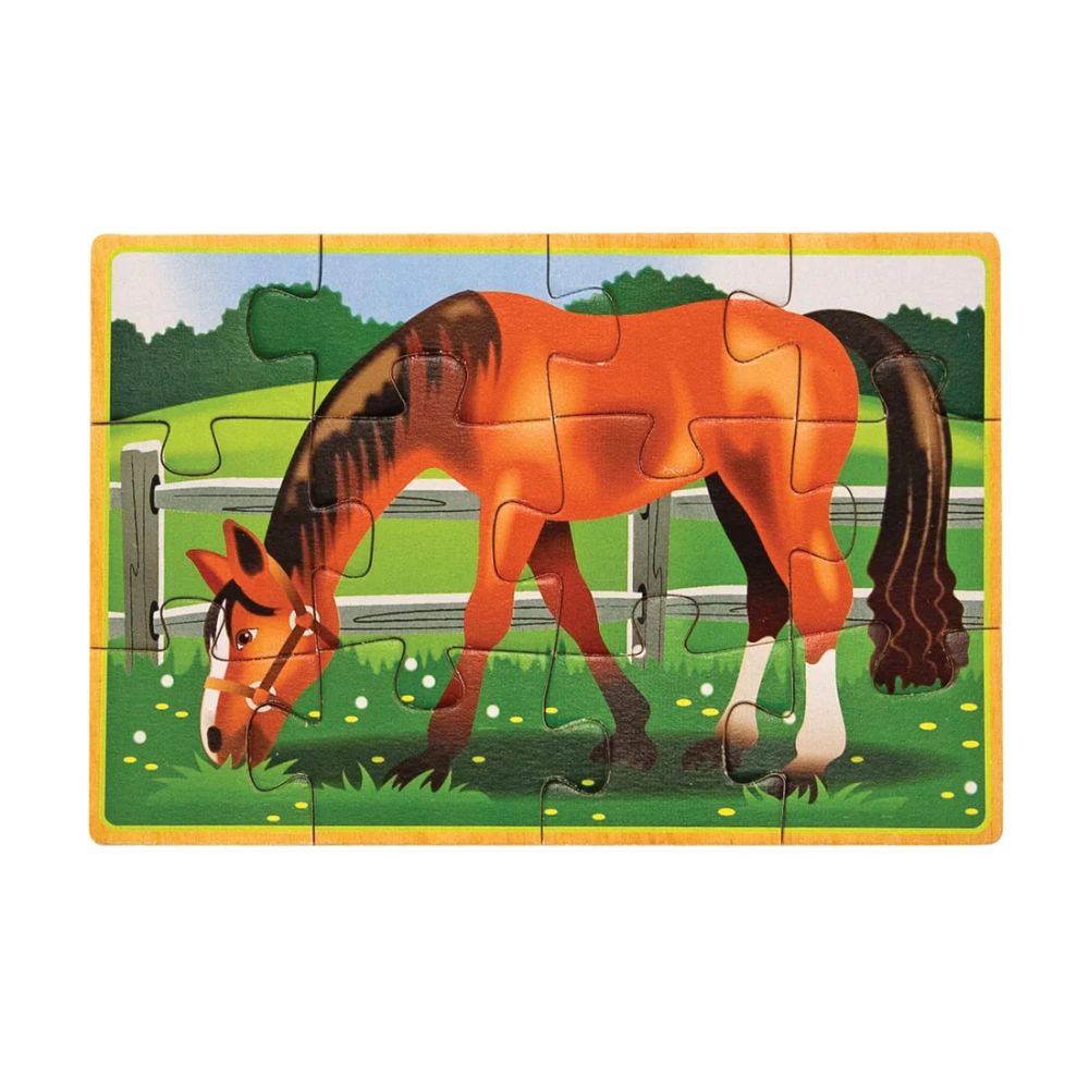 Melissa & Doug - Farm Animals Puzzles In A Box