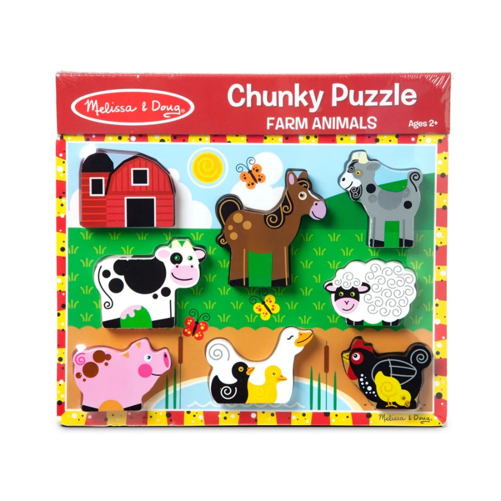 Melissa & Doug - Farm Chunky Puzzle - 8 Pieces