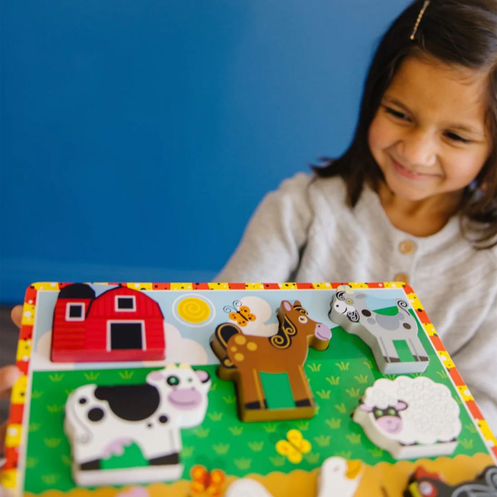 Melissa & Doug - Farm Chunky Puzzle - 8 Pieces