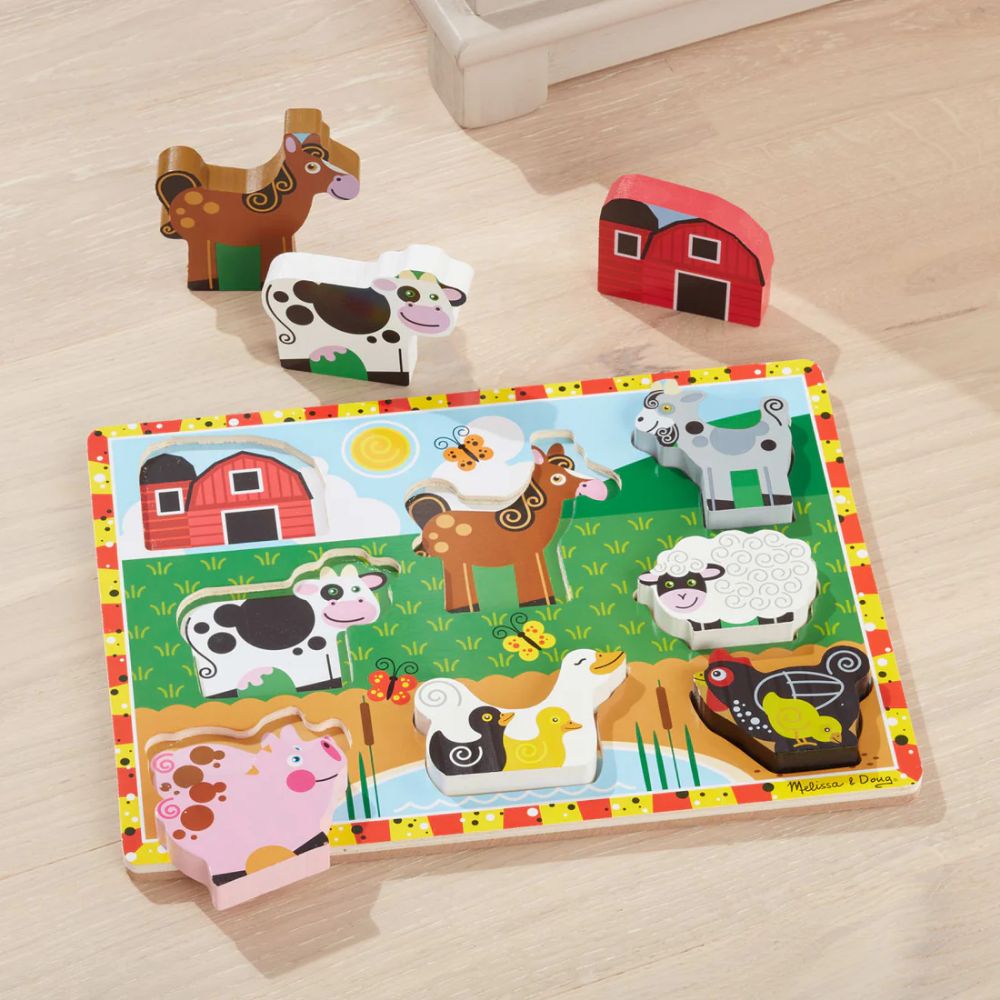 Melissa & Doug - Farm Chunky Puzzle - 8 Pieces