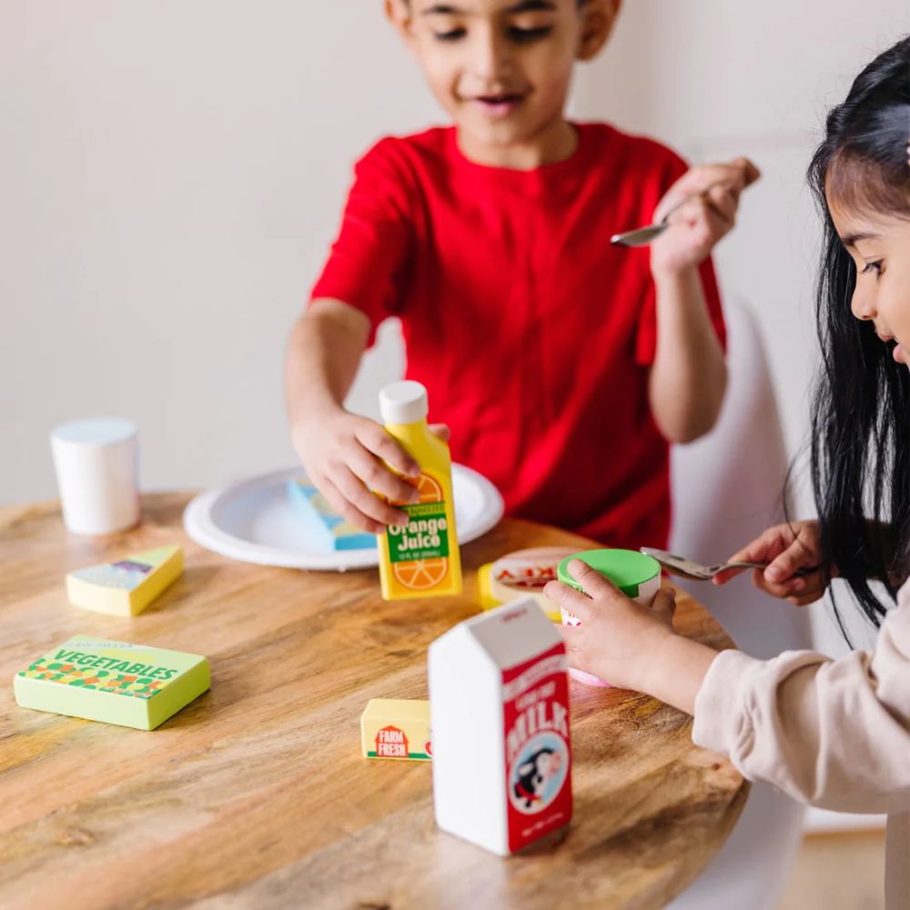 Melissa & Doug - Fridge Food Set Wooden Play Food