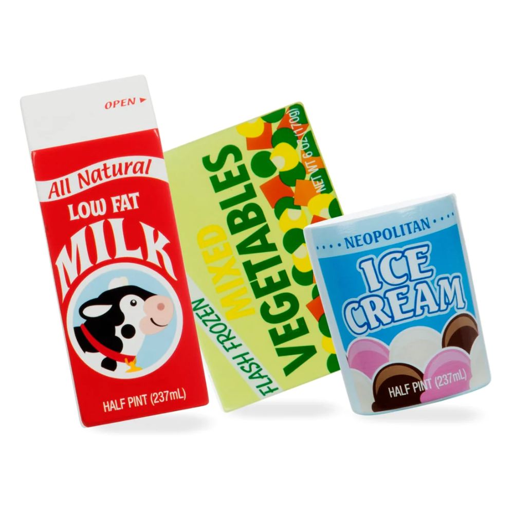 Melissa & Doug - Fridge Food Set Wooden Play Food