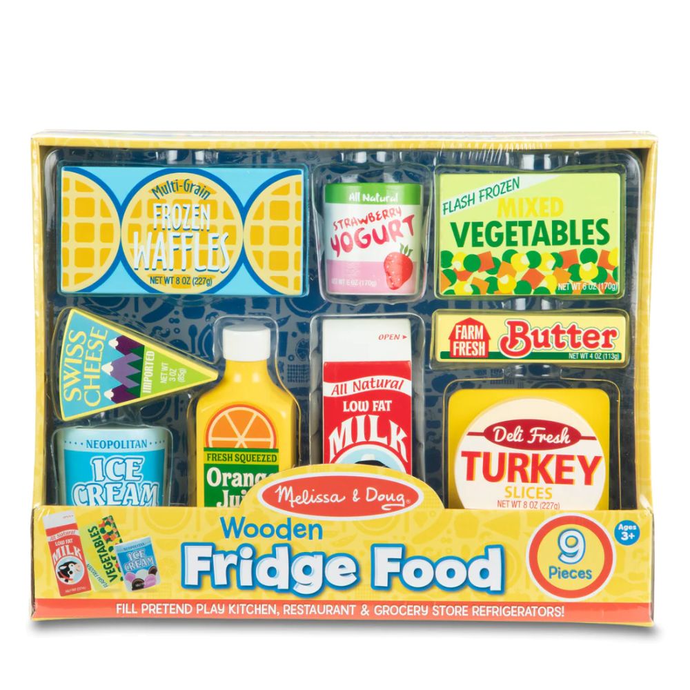 Melissa & Doug - Fridge Food Set Wooden Play Food
