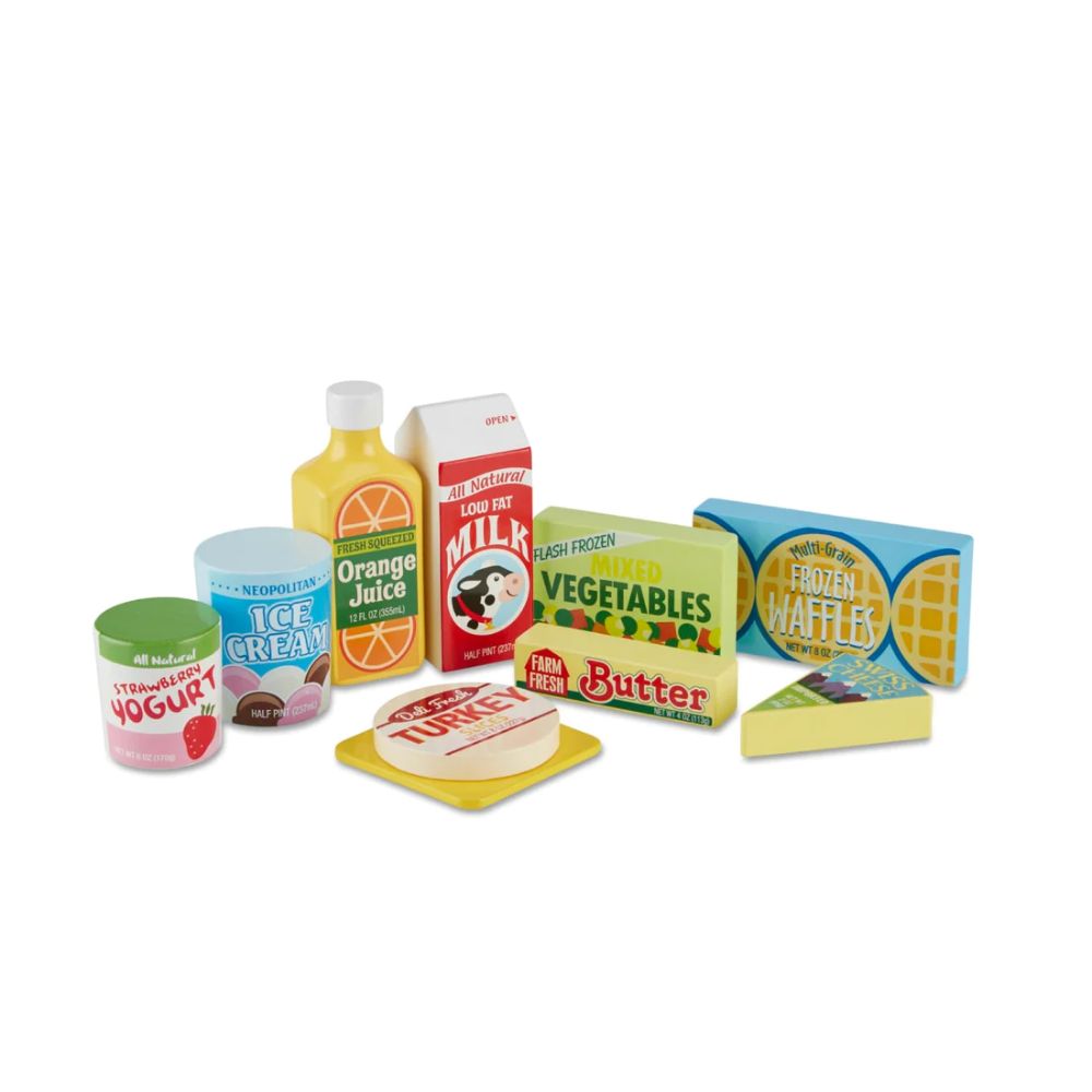 Melissa & Doug - Fridge Food Set Wooden Play Food
