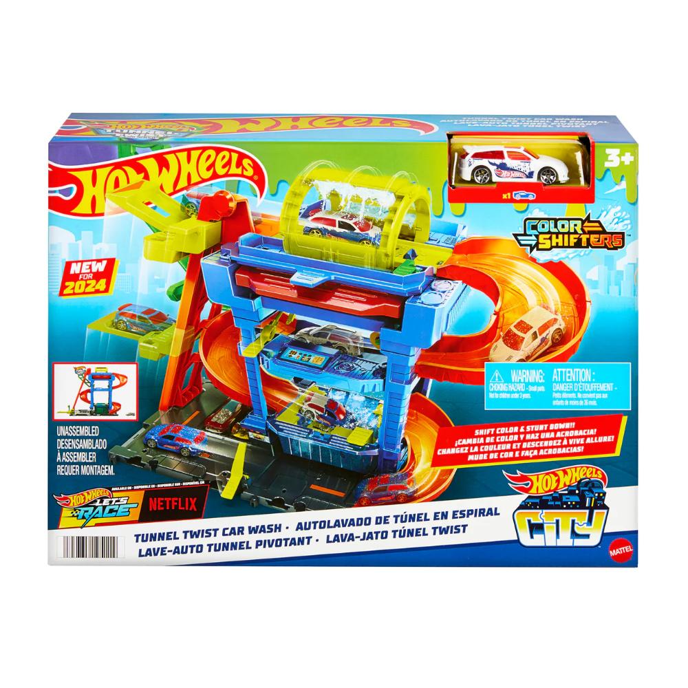 Hot Wheels City Tunnel Twist Car Wash & Color Shifters Vehicle