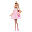 Barbie Deluxe Style Fashion Doll in Pastel Pink Dress with Oversized Bow