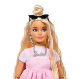 Barbie Deluxe Style Fashion Doll in Pastel Pink Dress with Oversized Bow