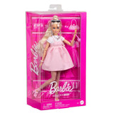 Barbie Deluxe Style Fashion Doll in Pastel Pink Dress with Oversized Bow