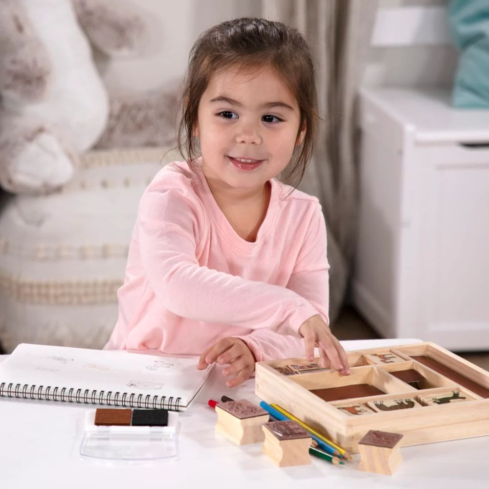 Melissa & Doug - Wooden Stamp Set Horses