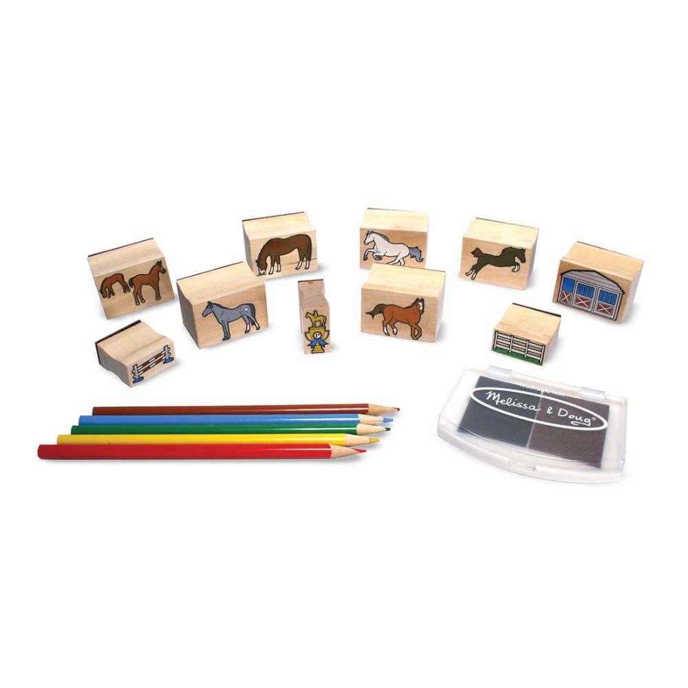 Melissa & Doug - Wooden Stamp Set Horses
