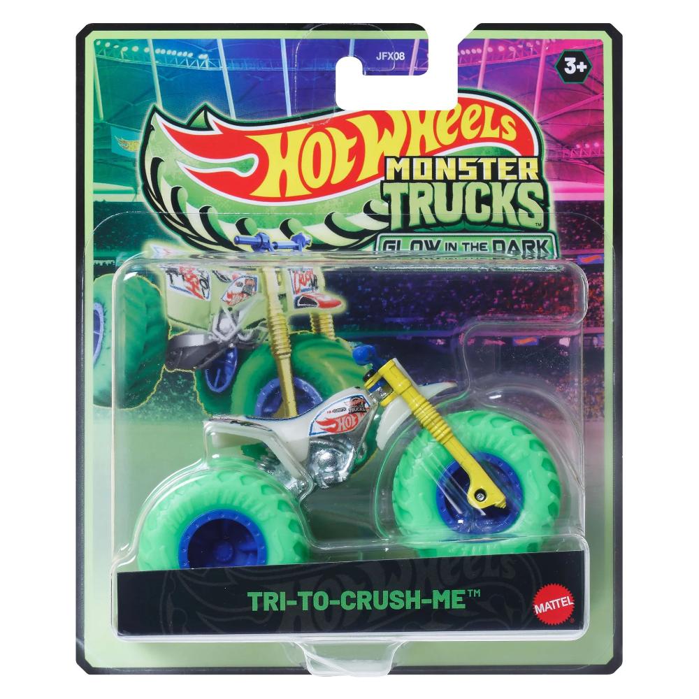 Hot Wheels Monster Trucks 1:64 Glow In The Dark Assorted Hot Wheels Monster Trucks 1:64 Glow In The Dark Assorted