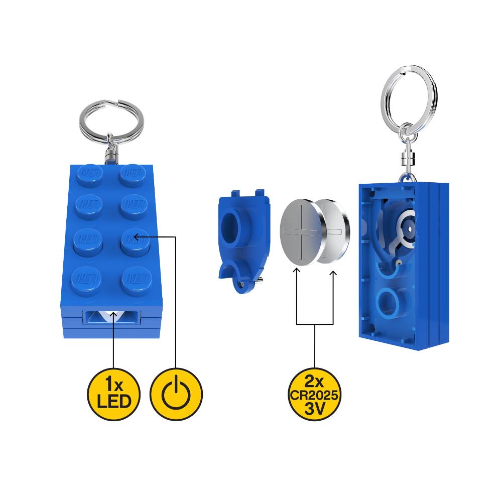 Lego IQ LED Keychain Light Brick Blue Lego IQ LED Keychain Light Brick Blue