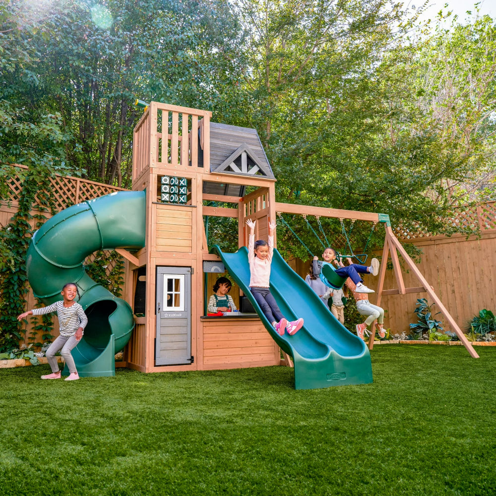 KidKraft Summit View Wooden Swing Set KidKraft Summit View Wooden Swing Set