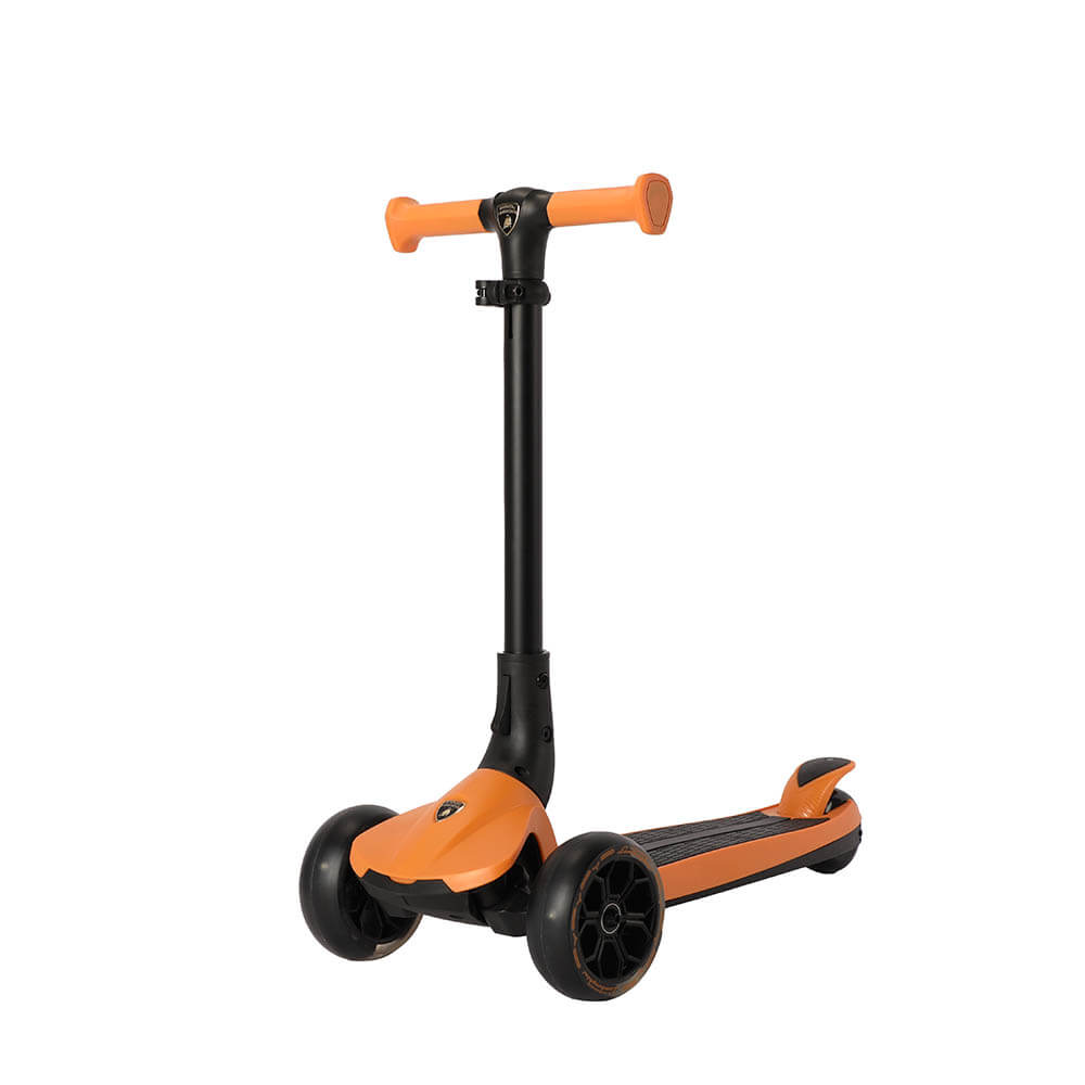 Lamborghini 3 Wheel Kids Scooter With Adjustable Height Orange