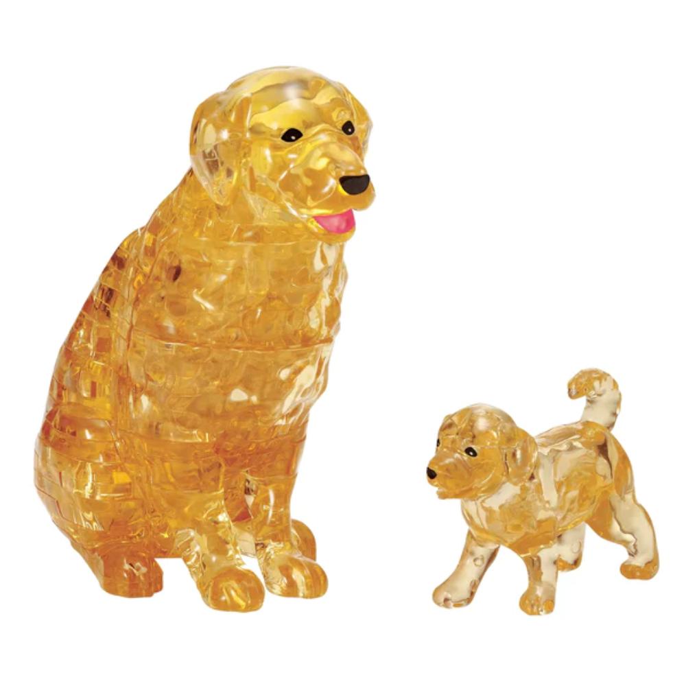Crystal Puzzle Golden Retriever & Puppy Golden