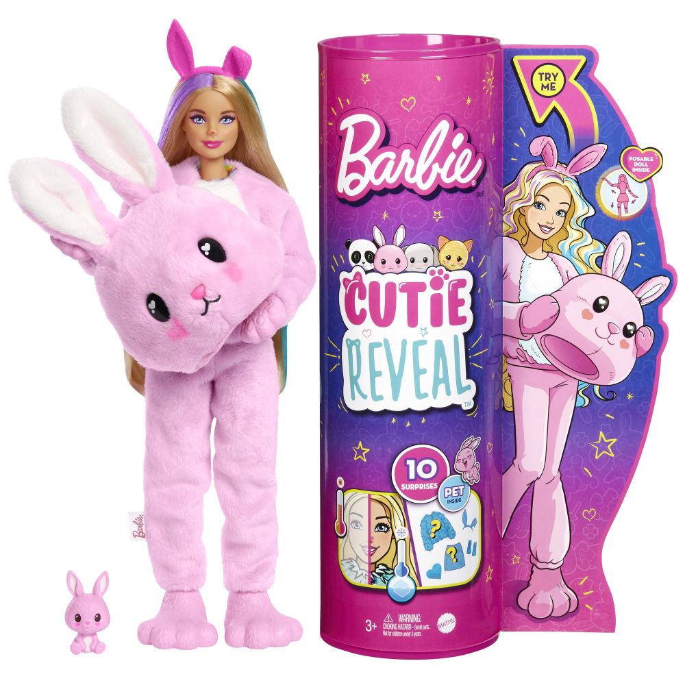 Barbie Cutie Reveal Doll Bunny Plush Costume