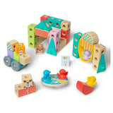 Melissa & Doug Wooden Blockables™ Town Play Set