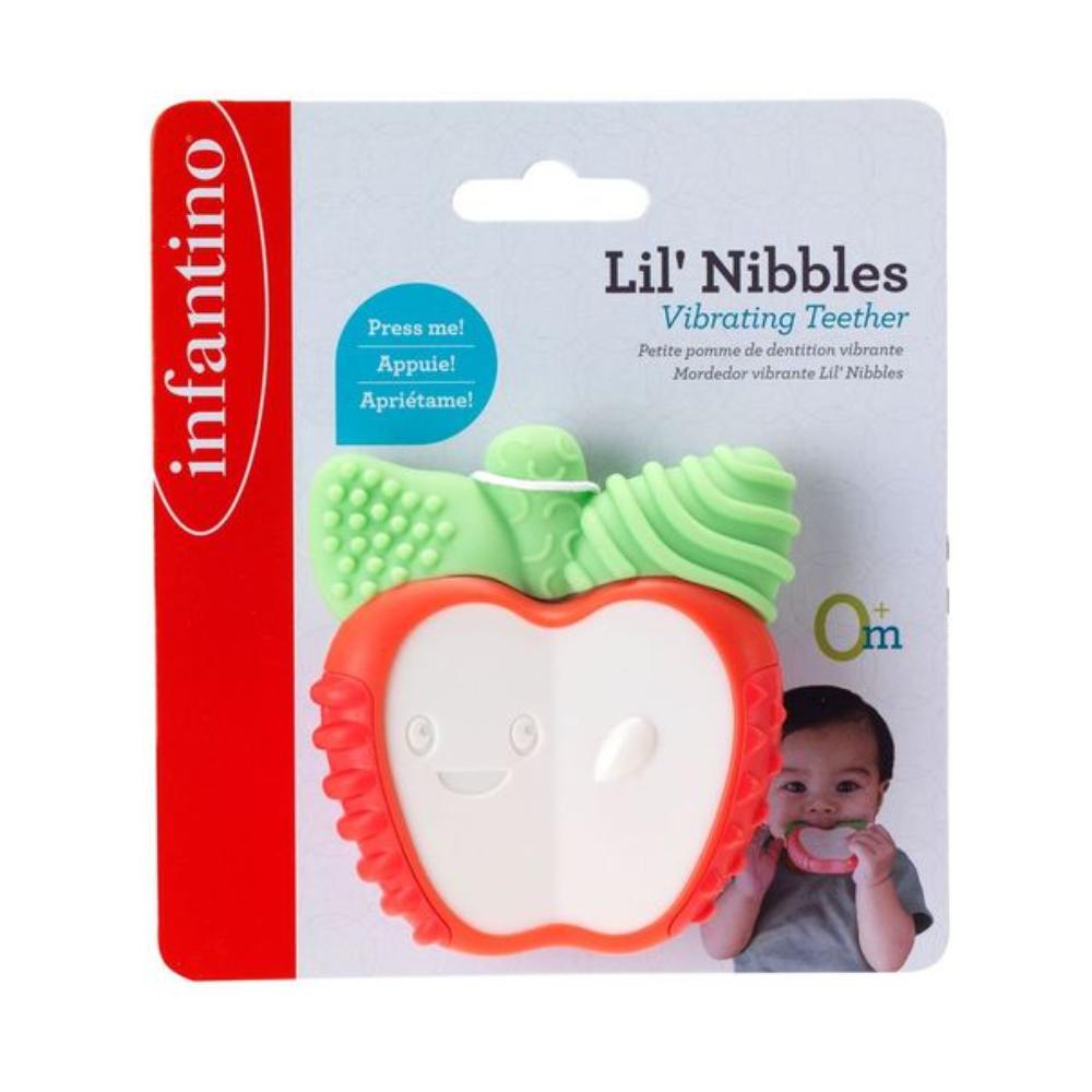 Infantino Lil Nibbles Vibrating Teether Apple Infantino Lil Nibbles Vibrating Teether Apple