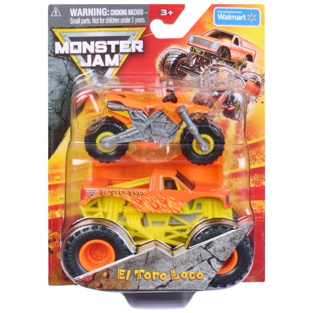 Monster Jam JCB Digatron Monster Truck and Dirt Bike Vehicle 2-Pack, 1:64 Scale Monster Jam JCB Digatron Monster Truck and Dirt Bike Vehicle 2-Pack, 1:64 Scale