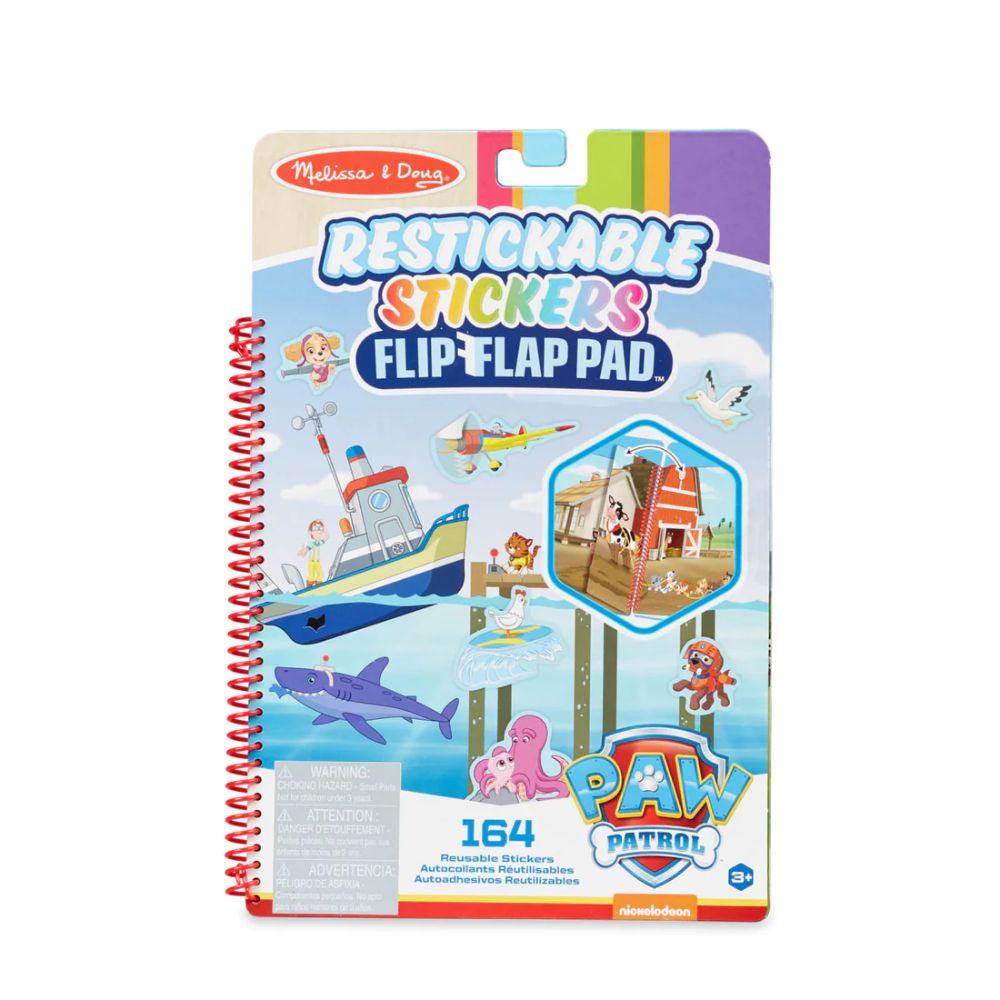Melissa & Doug - Paw Patrol Restickable Stickers Flip-Flap Pad Adventure Bay