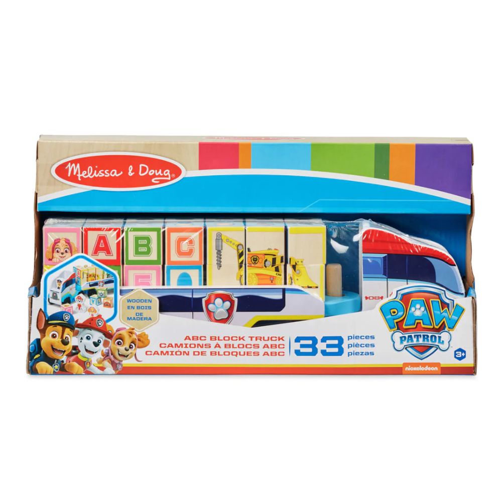 Melissa and doug alphabet blocks wooden truck online