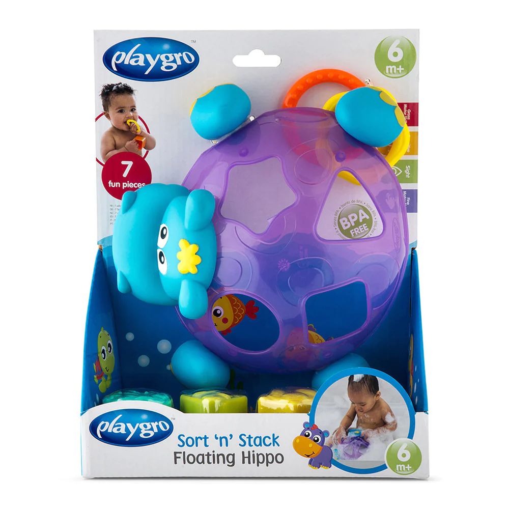Playgro Sort Nâ€™ Stack Floating Hippo
