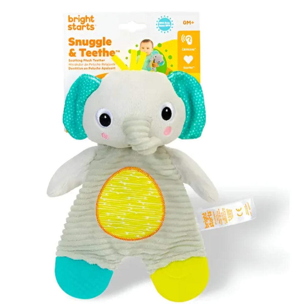 Bright Starts Snuggle Teethe Plush Peg Elephant