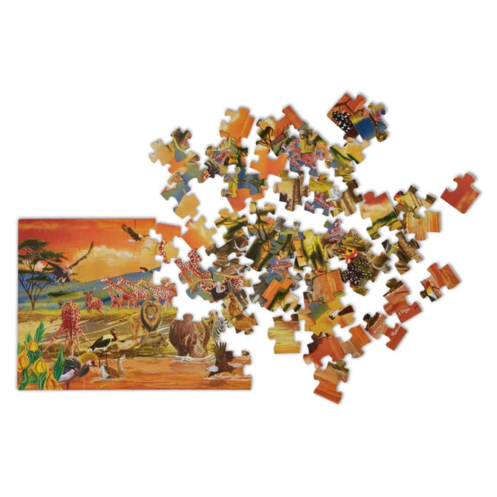Melissa & Doug - Safari Floor Puzzle 100 Pcs Melissa & Doug - Safari Floor Puzzle 100 Pcs