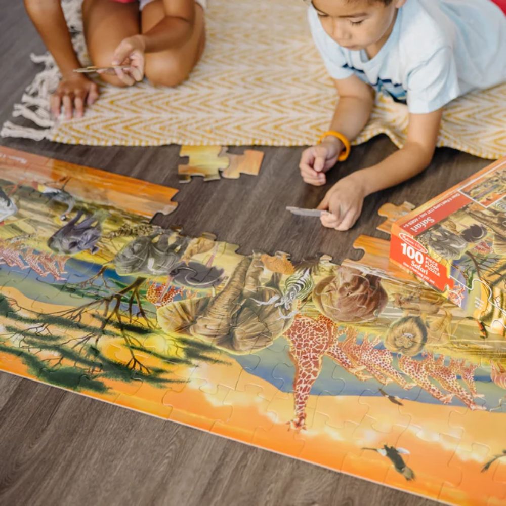 Melissa & Doug - Safari Floor Puzzle 100 Pcs