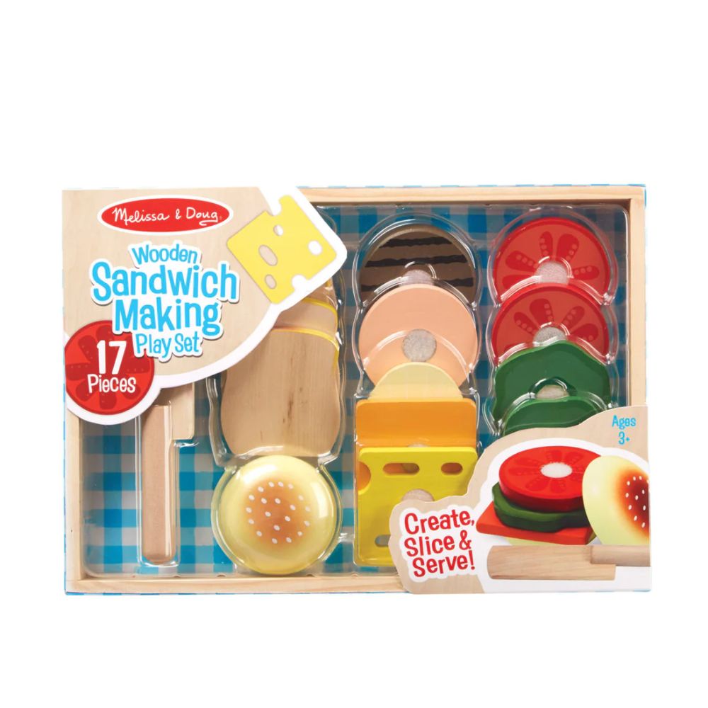 Melissa & Doug - Wooden Sandwich Making Set