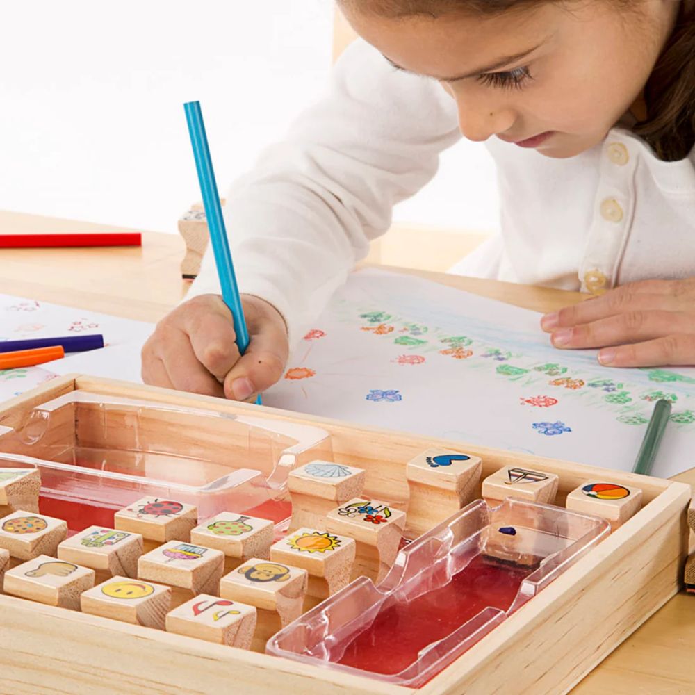 Melissa & Doug - Wooden Favorite Things Stamp Set