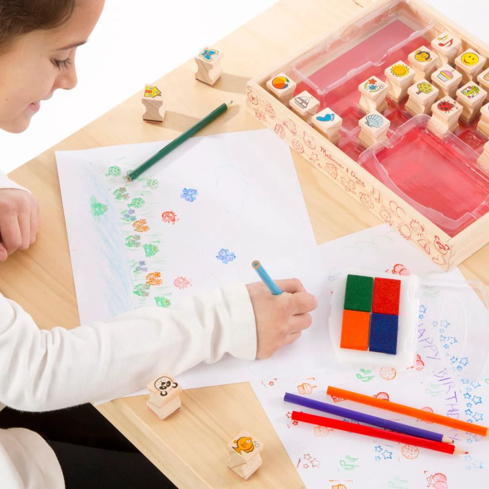 Melissa & Doug - Wooden Favorite Things Stamp Set