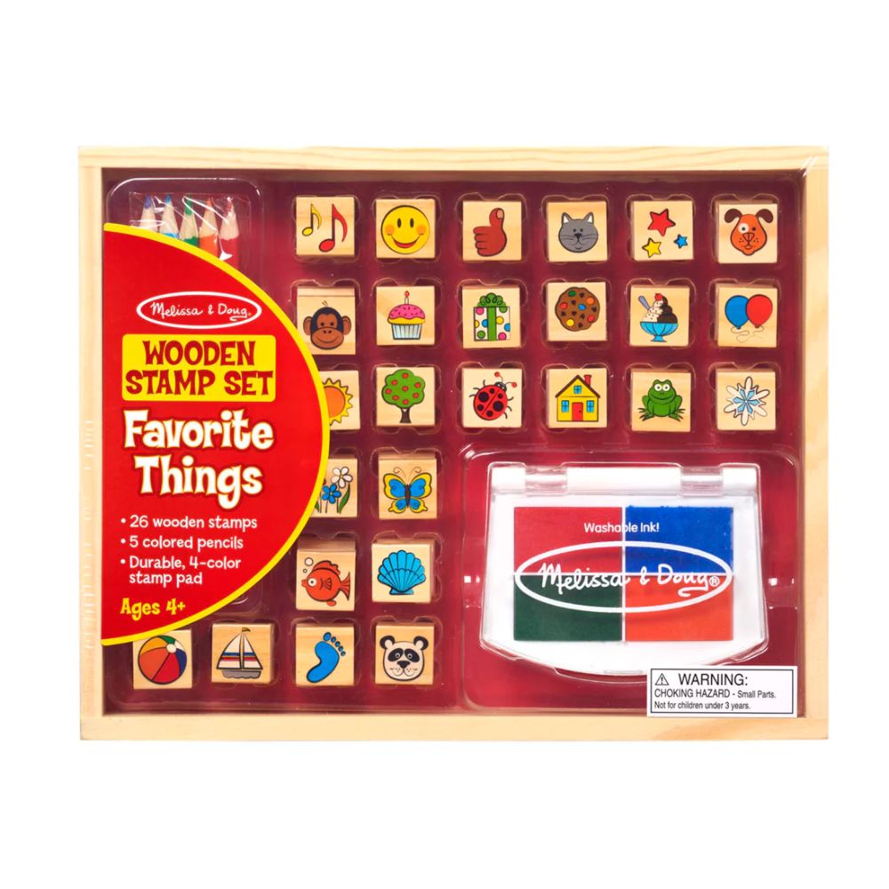 Melissa & Doug - Wooden Favorite Things Stamp Set
