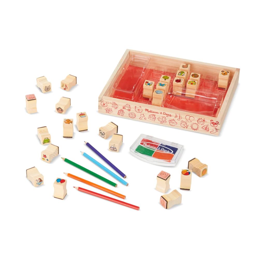 Melissa & Doug - Wooden Favorite Things Stamp Set