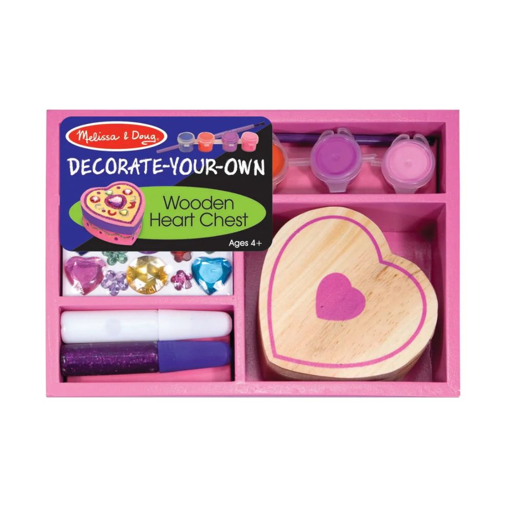 Melissa & Doug - Decorate-Your-Own Wooden Heart Box