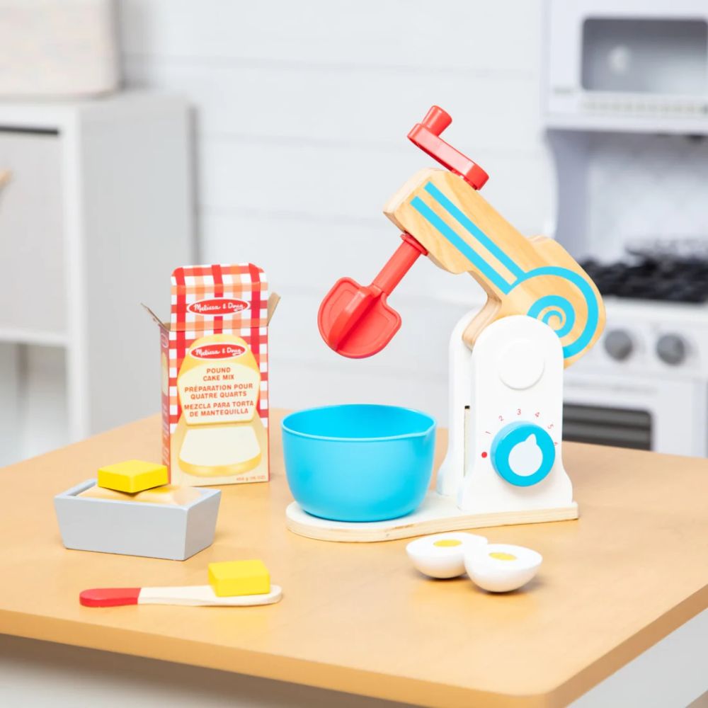 Melissa & Doug - Wooden Make-a-Cake Mixer Set