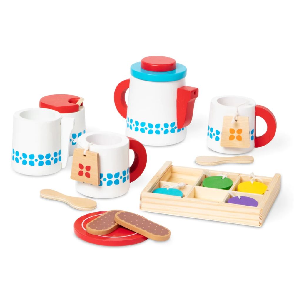 Melissa & Doug - Wooden Steep & Serve Tea Set